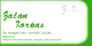 zalan korpas business card