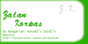 zalan korpas business card